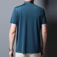 thumbnail image 3 of CENL Mens Summer Fashion Solid Color Short-sleeved T-shirt Ice Silk Breathable Shirt, 3 of 9