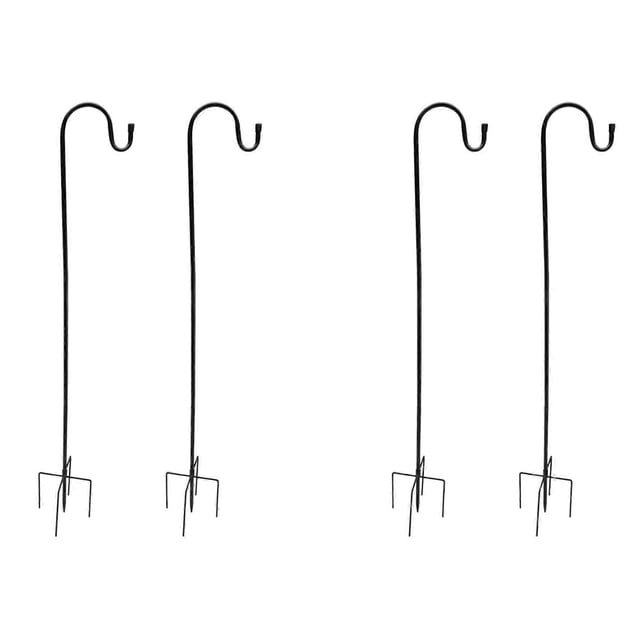 Shepherd's Hooks, 4Pack Shepherd Hook Made of Metal for Outdoor Bird Feeders Hanger, Solar Lights, Christmas Lights