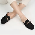 thumbnail image 6 of Ecetana Women's Mules Classic Suede Slip On Shoes Closed Toe Backless Flat Loafer Slides for Business Work Office Casual, 6 of 7