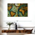 thumbnail image 3 of Elephant Stock Old World Map Wall Art - Horizontal Canvas Wall Art - Living Room Wall Decor - Map Canvas - Brown And Teal Decor - 36" x 24", 3 of 8
