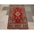 thumbnail image 1 of Wow Super Kazak Caucasion Geometric Veg Dyed Mahal Hand Knotted Rug Carpet (4.7 x 2.7)', 1 of 8