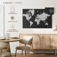 thumbnail image 5 of Elephant Stock Grid Lines World Map Wall Art - Horizontal Canvas Wall Art - Living Room Wall Decor - Map Canvas - Gray And Decor - 12" x 8", 5 of 8