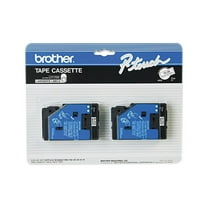 Brother P-Touch BRTTC20 TC Tape Cartridges for P-Touch Labelers, 1/2"w, Black on White, 2/Pack