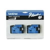Brother P-Touch BRTTC20 TC Tape Cartridges for P-Touch Labelers, 1/2"w, Black on White, 2/Pack