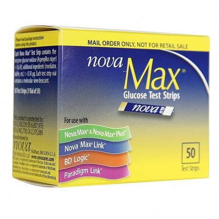 Nova Max Test Strips 200 Count (Box of 50 - 4 Pack)