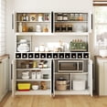 thumbnail image 2 of Gymax 63'' Wide Kitchen Buffet Hutch w/4 Cabinets 2 Open Shelves & 12-Bottle Wine Rack White, 2 of 10