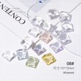 thumbnail image 2 of 40pcs Nail Art Display Card Transparent Glass Color Card Water Ripple Trapezoidal Display Nail Art Coloring Card Nail Art Tool, 2 of 5