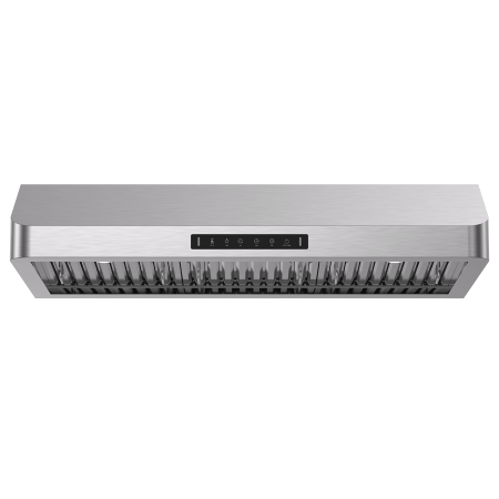 VIKIO Range Hood Under Cabinet Ducted 3 Speed Exhaust Fan, 36 inch, 900CFM, Time Setting, Stainless Steel