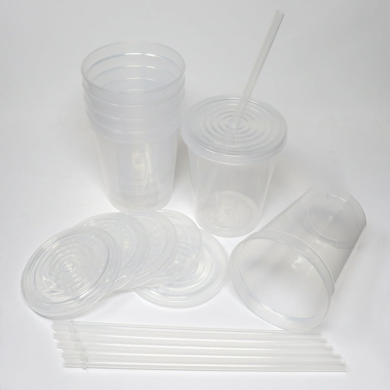 Rolling Sands 16 Oz Reusable Plastic Stadium Cups, Bulk 50 Pk, USA Made,  BPA-Free Dishwasher Safe Plastic Tumblers, Orange