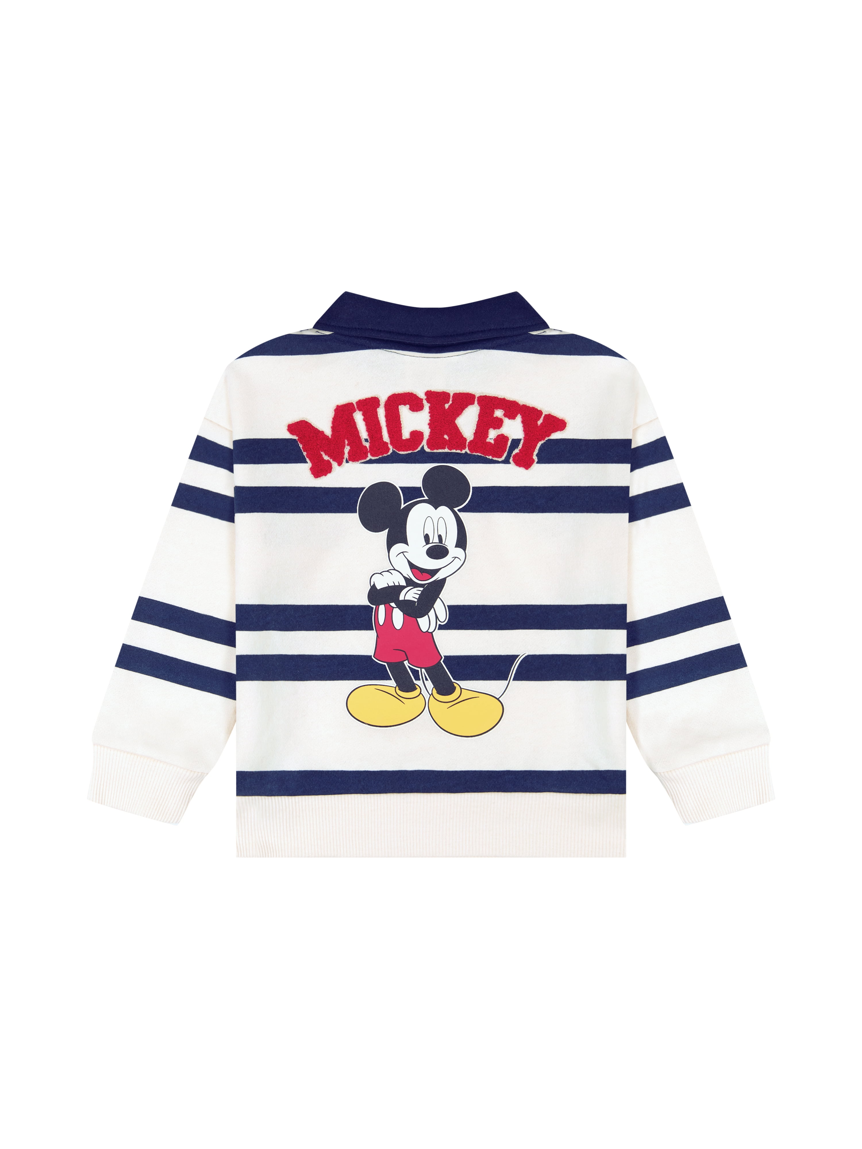 Mickey Mouse Toddler Boy Cream Long Sleeve Rugby Shirt, Sizes 12M-5T