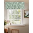 thumbnail image 2 of Spring Floral Curtain Valances for Windows, Teal White Summer Botanical Watercolor Kitchen Valance Window Treatment, Light Filtering Block Curtains for Bathroom/Bedroom/Living Room 54'' x 18'', 2 of 9