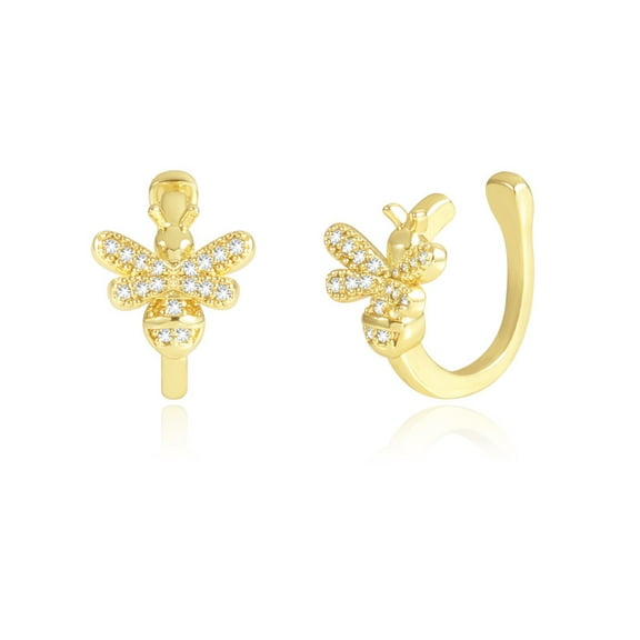 Alexcraft Gold Ear Cuffs for Women Non Piercing, 14K Gold Plated Cuff Earrings for Women Trendy Cubic Zirconia Cartilage Earring Ear Cuffs Jewelry Gift