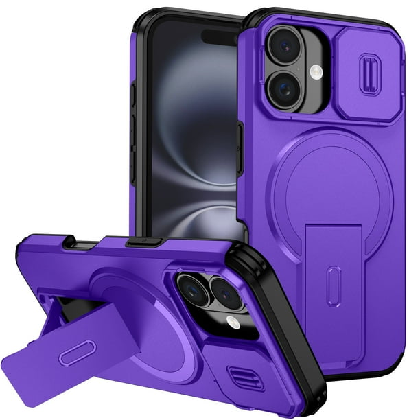 Funda GANGXUN para iPhone 16 – Magnética Antigolpes con Soporte y Protección Doble