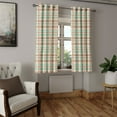 thumbnail image 2 of Ambesonne Plaid Grommet Curtain, Scottish Country Tartan, 50" x 63", Brown Mint Green Beige, 2 of 6