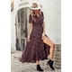 thumbnail image 5 of Vestido Maxi Floral PRETTYGARDEN Cruzado con Cuello en V y Mangas Cortas M, 5 of 8