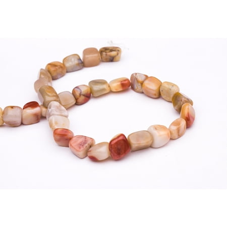 Crazy Agate Beads - Tumbled Pebble Crazy Lace Agate Beads Semi Precious Gemstones Size: 11x11mm Crystal Energy Stone Healing Power for Jewelry Making