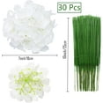 thumbnail image 2 of Silk Hydrangea Heads Artificial Flowers Heads and Stems Fake Hydrangea Flowers for Home Wedding Decor (Pure White), 2 of 5