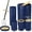 Navy Blue, variant on CERBIOR 7 Pieces Bamboo Bathroom Accessories Sets, Bath Set- Soap Dish Toothbrush Holder Rinse Cup Lotion Bottle Trash Can Toilet Brush - Practical Toilet Kit for Home Washing Room，Black
