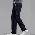 thumbnail image 6 of Men's Straight Leg Elastic Waist Joggers, Drawstring Casuals Trousers, Lightweight Quick Dry Breathable Stretchy Everyday Wear Streetwear Lounge Pants | JASKFLY,Black XL, 6 of 6