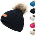 thumbnail image 3 of XIMIN Warm Winter Baby Hat Specially for Children's Hat Imitation Knitted Hat Hat FAS JEANS Leather Label Winter Knitted Warm Hat Cap Family, 3 of 3