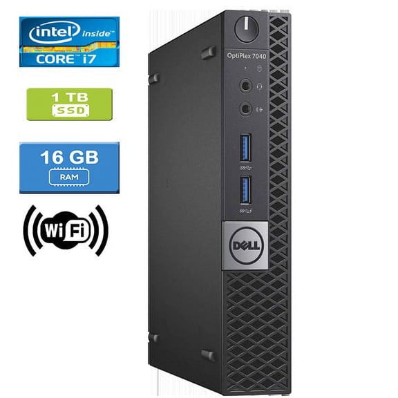 Used: Dell 7040 MICRO Intel Core i7-6700T , 16GB, 1TB SSD, Win 10 Home