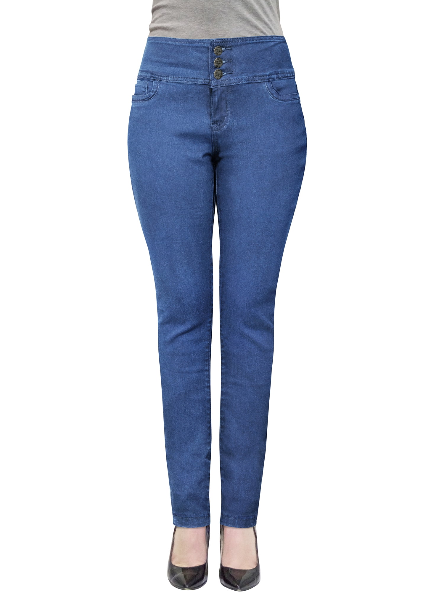Four Buttons Beautiful Buttocks Women Fitness Jeans