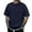 Blue, variant on Men's Two-Layer T-Shirt for Summer - Stylish Waffle Knit Casual Tee with Layered Hem, Lightweight Breathable Top for Relaxed Comfort â Sizes M-XXXXXL