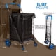 thumbnail image 3 of Carrito de Compras Plegable Compacto con Forro Impermeable Extraíble SereneLife, Ruedas Giratorias 360°, Marco de Acero Resistente a la Corrosión, Capacidad de 32 kg, Carrito Portátil, Azul, 3 of 5