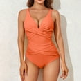 thumbnail image 2 of MSJUHEG Bathing Suit,One Piece Bathing Suit for Women,Tankini Swimsuits for Women Tummy Control,Long Torso Swimsuits for Women,Shapewear Swimsuits for Women,Push-Up Swimsuit Orange M, 2 of 5