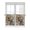 Light Beige Light Brown, variant on Half Window Curtains 24 Inches Long, Country Owl Window Treatment Curtain Drapes, Rustic Sping Floral Botanical Postmark Short Curtains Tiers for Kitchen Over Sink, 27.5"x24", 2 Panels