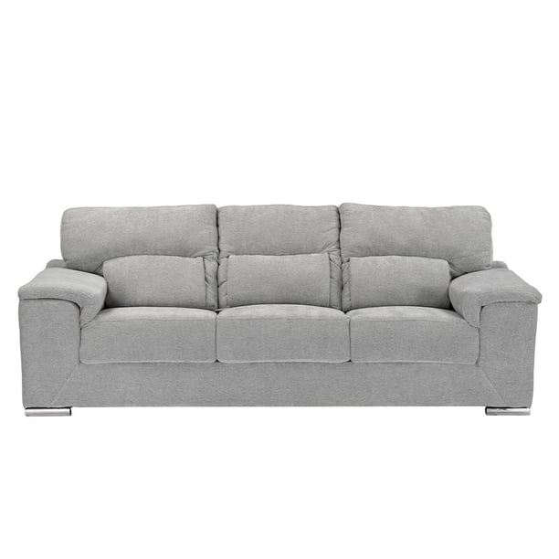 Sofá TRINITY Kaizen 3 Plazas Gris Claro para Sala