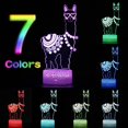 thumbnail image 2 of 3D Lamp Alpaca Llama Night Light Mood Lamp 7 Color Changing Light Crack Base For Birthday Gifts Toys Kids Night Light, 2 of 5