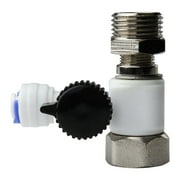 iSpring AFW43 Conversion Adapter Fits Both 1/2" Npt and 3/8" Comp Cold Water Supply Valve, Sliver