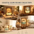 thumbnail image 6 of Coastal Lighthouse Sea Glass Shadow Box Night Light, Handmade Sea Glass Wall Art Decoration with LED Warm Glow, Beach Ocean Wall Hanging Decor for Bedroom, Shelf, Entryway Gift, 6 of 8