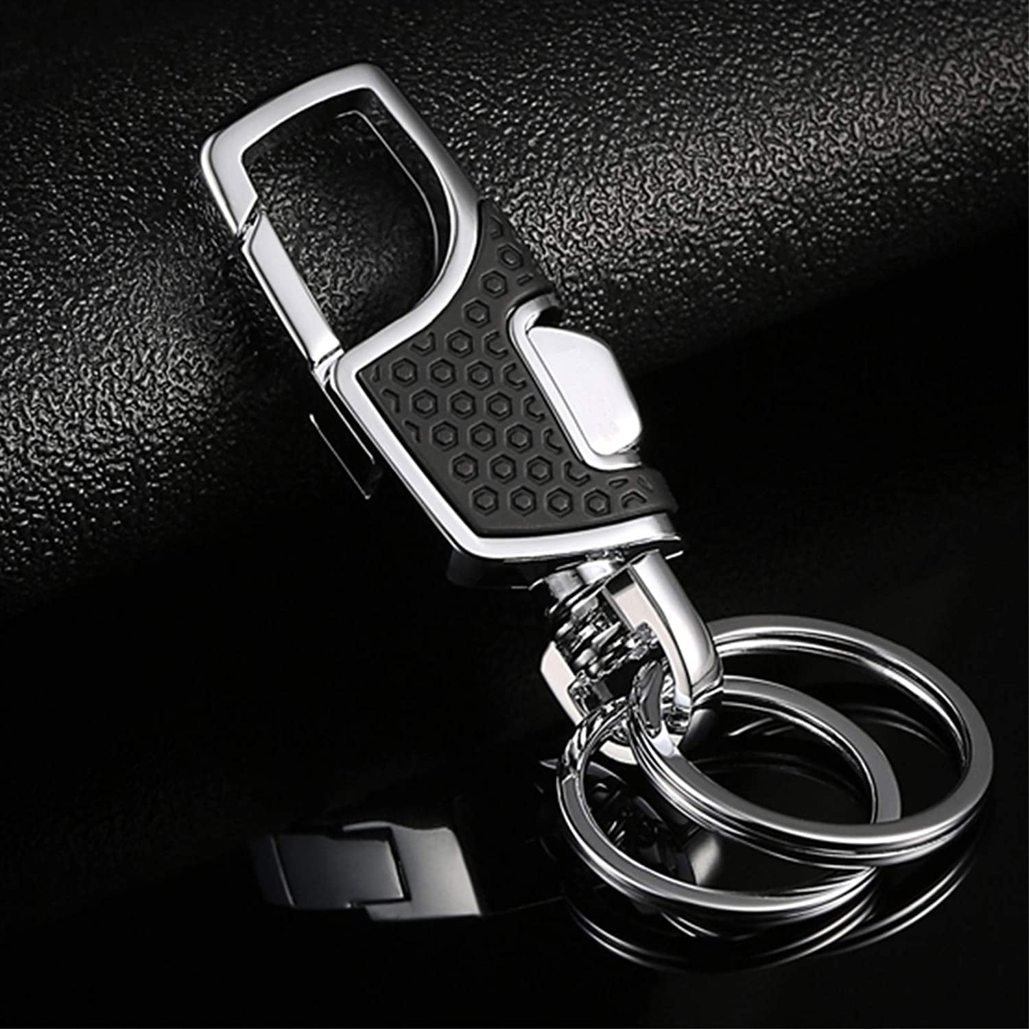 Key Chain with Heavy Duty Car Keychain for Men and Women - Black