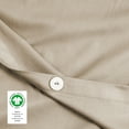 thumbnail image 3 of Bare Home Organic Cotton Duvet Cover Set - 400 Thread Count - Sateen Weave - Full/Queen, French Beige, 3-Pieces, 3 of 4