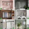thumbnail image 6 of Mxdfafa No Drill Tension Rod - Extra Long Room Divider 43-122inch, Adjustable Spring Shower Curtain Rod for Closet/Balcony, Non-slip Telescopic Pole (Black), 6 of 6