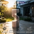 thumbnail image 3 of Alukang 32.28" Outdoor Water Fountain, S-Shaped Spiral Column Fountains with LED Lights, Floor Standing Water Feature with Flat Top Plant Display for Patio, Backyard, Home Decor, Beige, 3 of 11