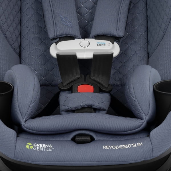 Evenflo Gold Revolve360 Slim 2-in-1 Rotational Car Seat with SensorSafe, Flint Gray