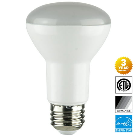 Sunlite 8-Watt Dimmable LED R20 Reflector Bulb, 50W Incandescent Equivalent, Medium (E26) Base, 4000K Cool
