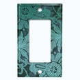 thumbnail image 5 of Metal Light Switch Plate Cover Green Floral Damask Wallpaper WAL025, 5 of 13
