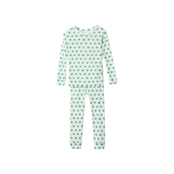 Conjunto de pijama para bebé niño GAP verde con corazones 6-12 meses