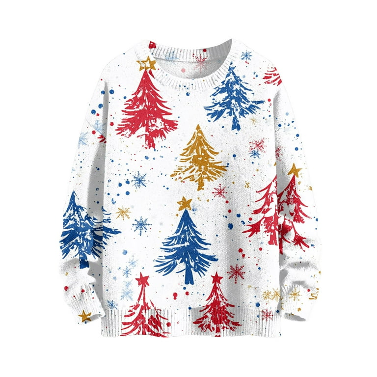 XADYUY Girls Christmas Sweaters Size 10-12 Cute Snowflake