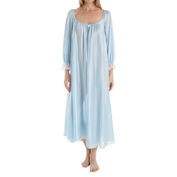 Women's Amanda Rich 107-SH Long Sleeve Ankle Length Gown (Blue S)