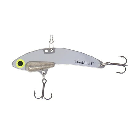 SteelShad Elite - 3/8 oz - Lead-Free - Silver - Long Casting Lipless Crankbait, Perfect for Bass, Walleye, Pike, Trout, Salmon and Striper - Fresh Water