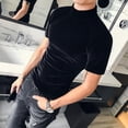 thumbnail image 4 of Camiseta para hombre, ropa de gimnasio, musculosa, a rayas, lisa, ajustada, para hombre, color negro, acuarela, manga corta, talla XL, ropa de calle, 4 of 5