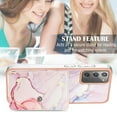 thumbnail image 4 of TECH CIRCLE Stylish Case for Samsung Galaxy S21+ (6.7") - Premium TPU/PU Leather Phone Case [Built-in Wallet Feature] Lightweight Cute Marble Durable Cover, Pink, 4 of 6