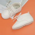 thumbnail image 3 of Infant Baby Boys Girls Classic PU Leather Wedding Loafers Brogue Toddler Oxford Dress Shoes First Steps Walking Flat Lazy Crib Shoe, 3 of 6
