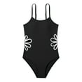 thumbnail image 6 of 7-14T Girls Summer One Piece Swimsuits Adjustable Spaghetti Strap Swimwear Floral Hollow-out Bathing Suit, Size 7-14 Years, 6 of 9