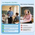 thumbnail image 4 of 15W Wireless Voice Amplifier with 2 Magnetic Lavalier Mics & Noise Reduction - Bluetooth 5.3 PA System for Teachers, Tour Guide, Yoga - 15H Rechargeable Battery, Waist-Mount Design (White) Black, 4 of 7